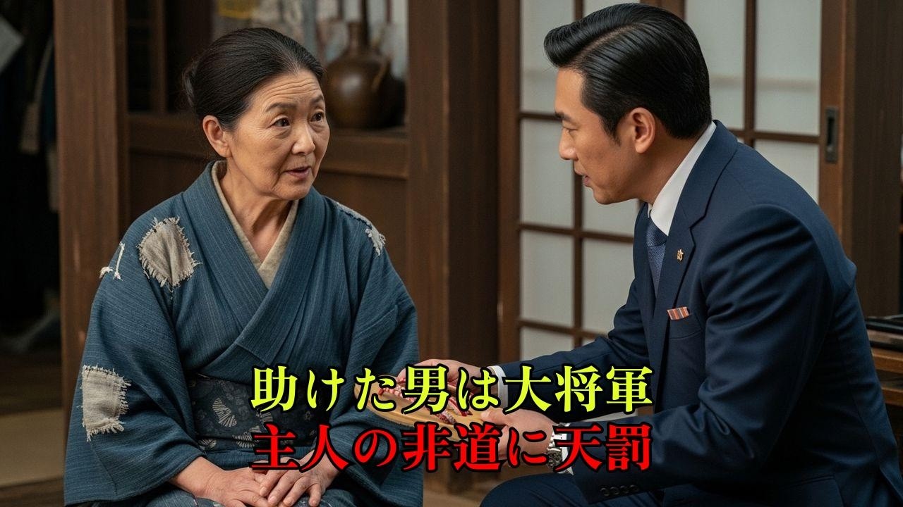 恩人を足蹴にした強欲主人の末路。3年後、大将軍が下女に跪き放った一言に涙