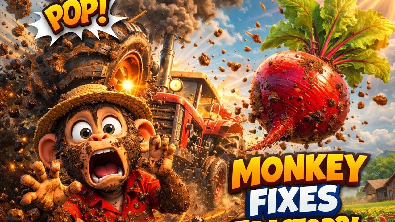 MONKEY FIXES BROKEN TRACTOR?! 🚜🐵 | Funny Farm Adventure