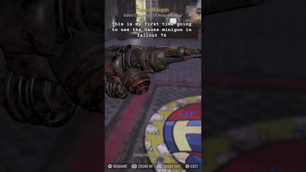 This is my first time going to use the Gauss minigun in fallout 76 #fallout #gaming #fallout76