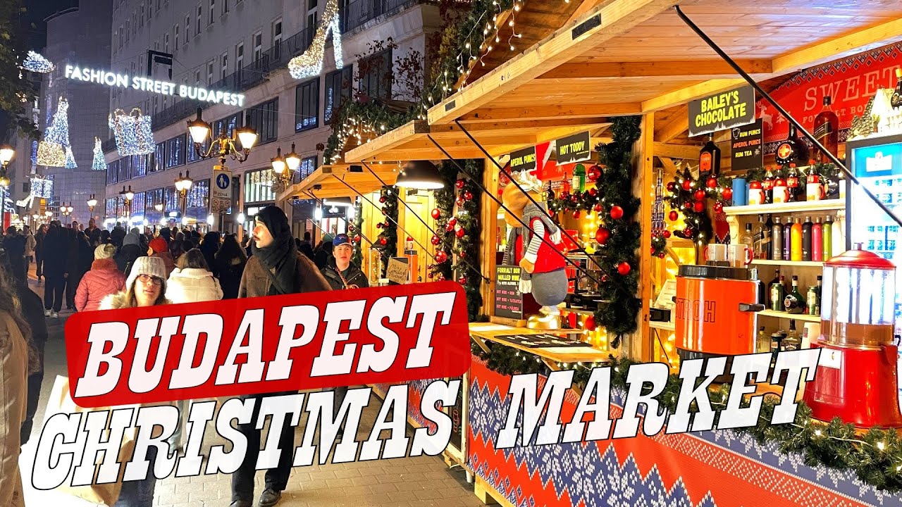 🎥 Budapest Christmas Magic at Vörösmarty Square 🎄 | Holiday Walk