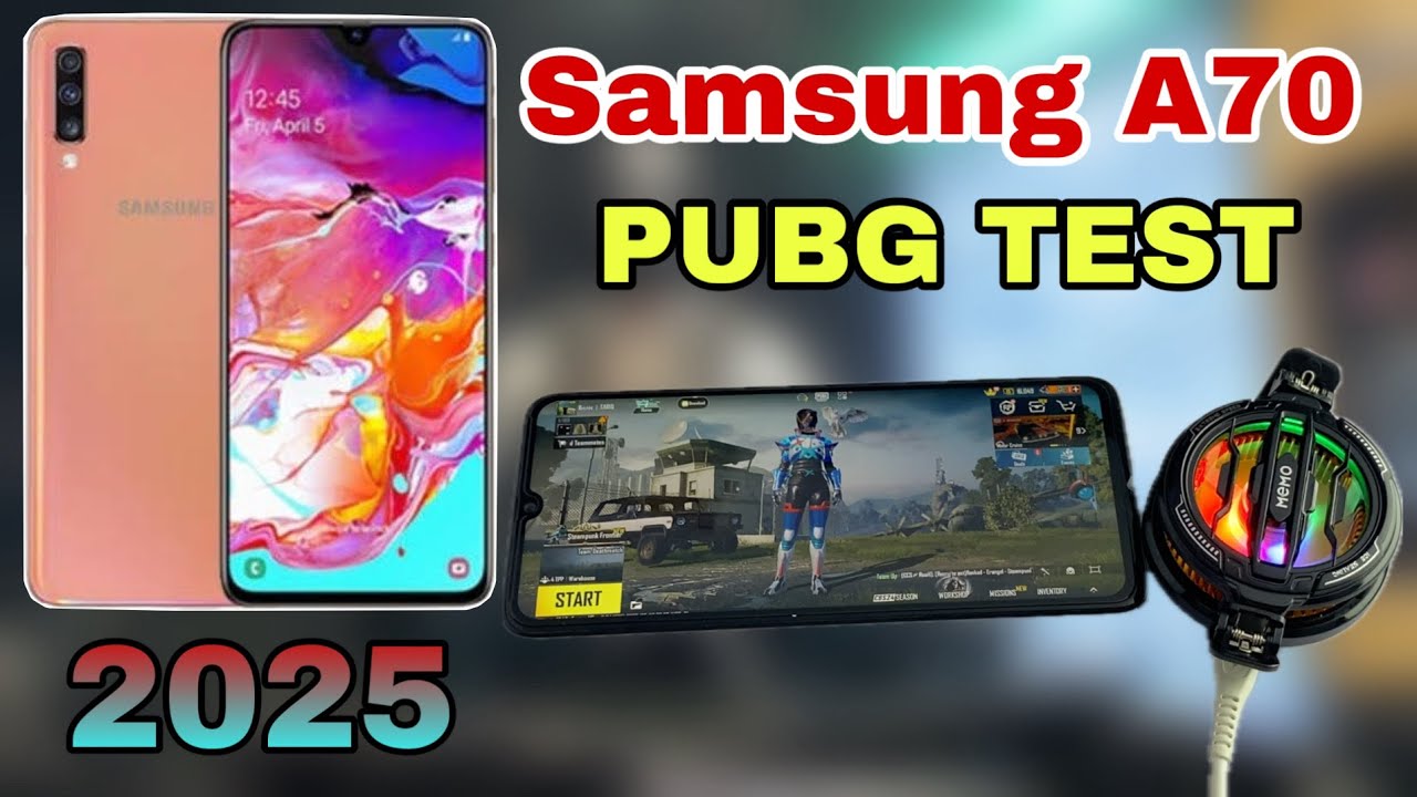 Samsung galaxy A70 pubgtest 😱2025 after new update [ FPS test 2025 ]with coling fan way to game