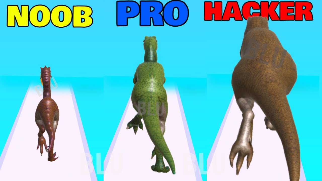 NOOB vs PRO vs HACKER in Dino Run 3D