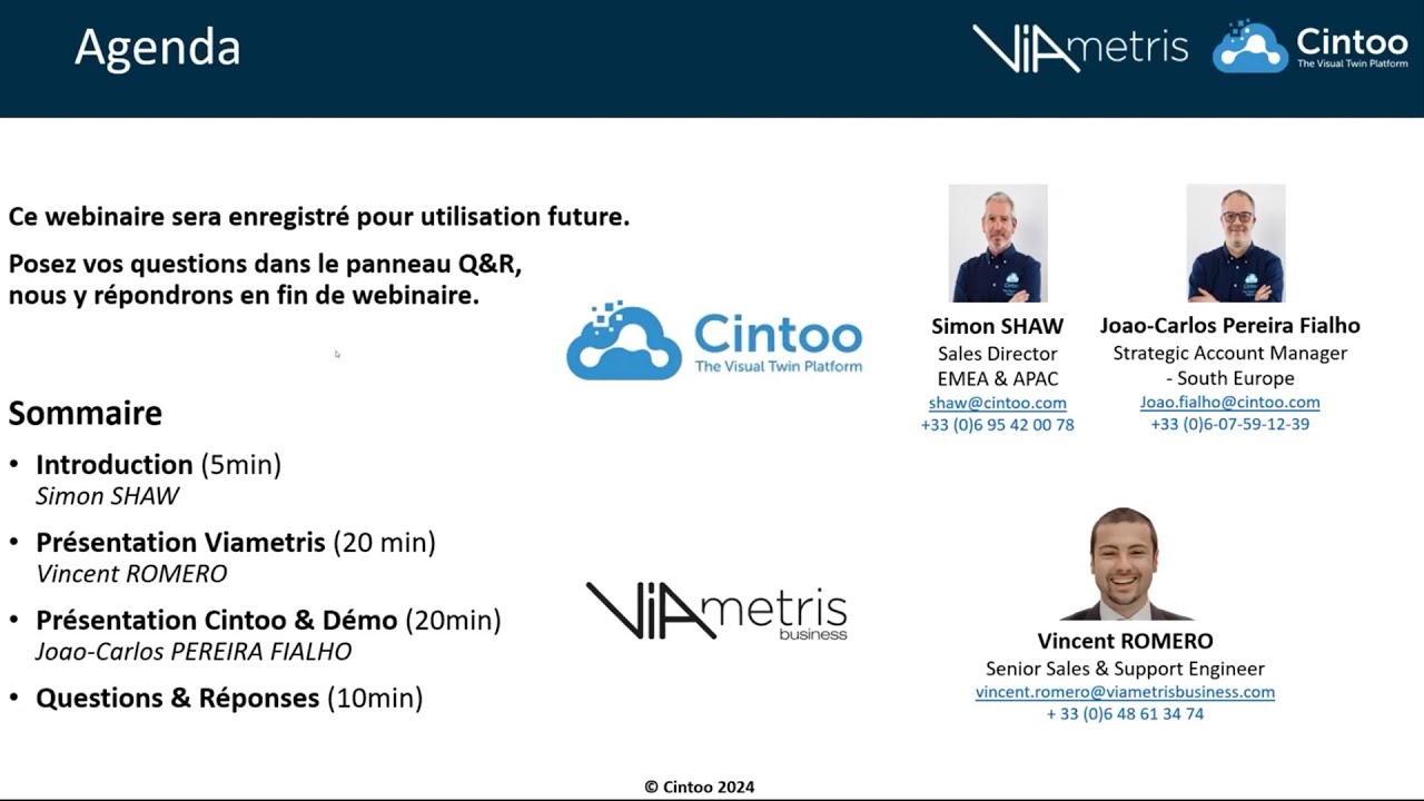Webinaire Cintoo – Viametris le future de la digitalisation 3D