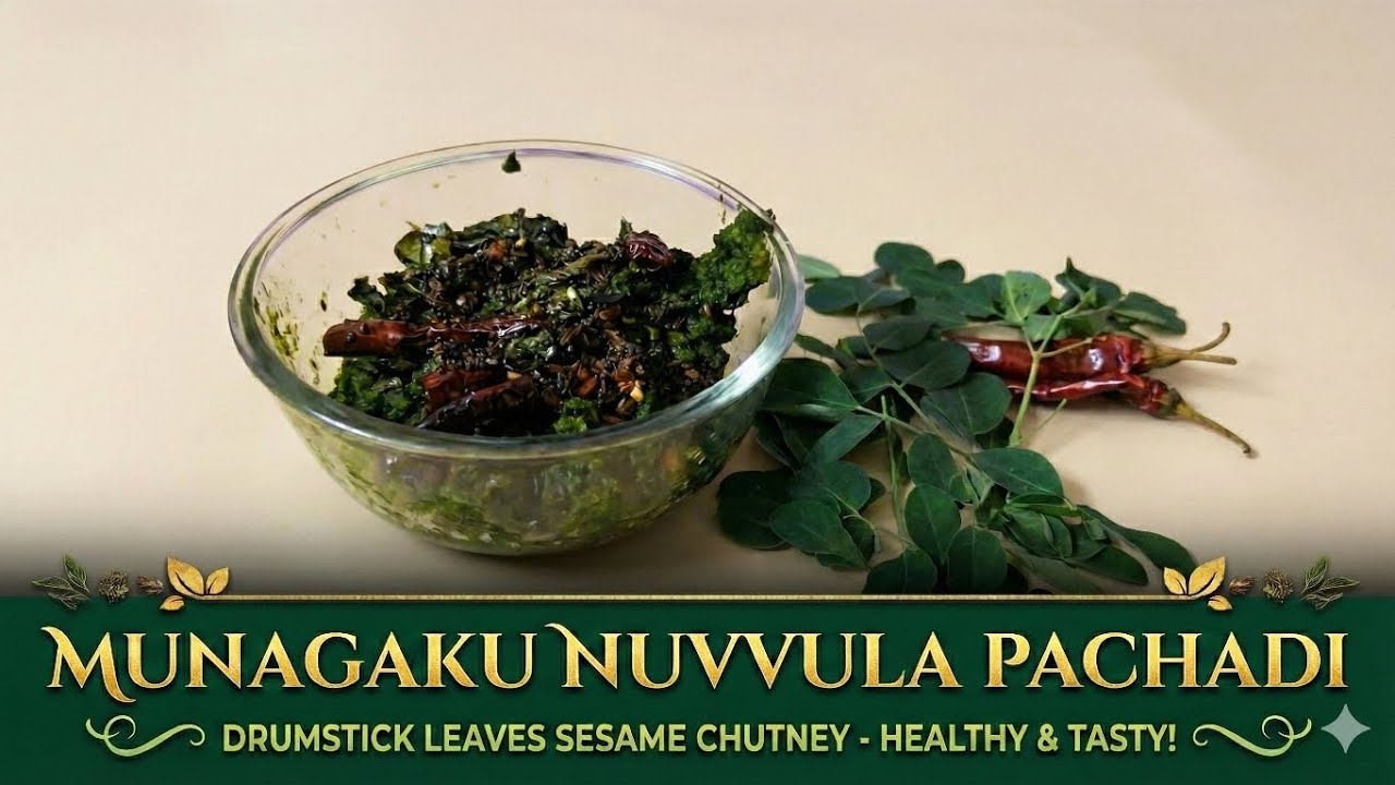 Munagaku nuvvula pachadi ||మునగాకు నువ్వుల పచ్చడి|| Drumstick leaves sesame chutney || 