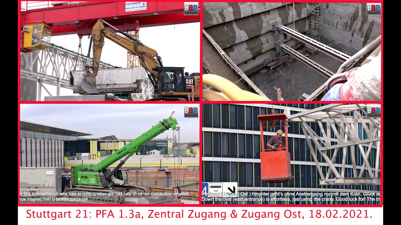 Stuttgart 21: PFA 1.3a, Zentraler Zugang & Zugang Ost, 18.02.2021.