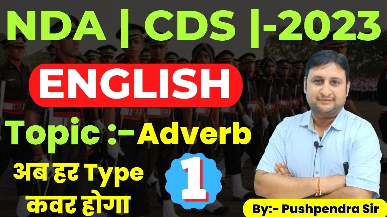 Complete English for NDA / CDS | Adverb Lecture-1 | Parmar officers