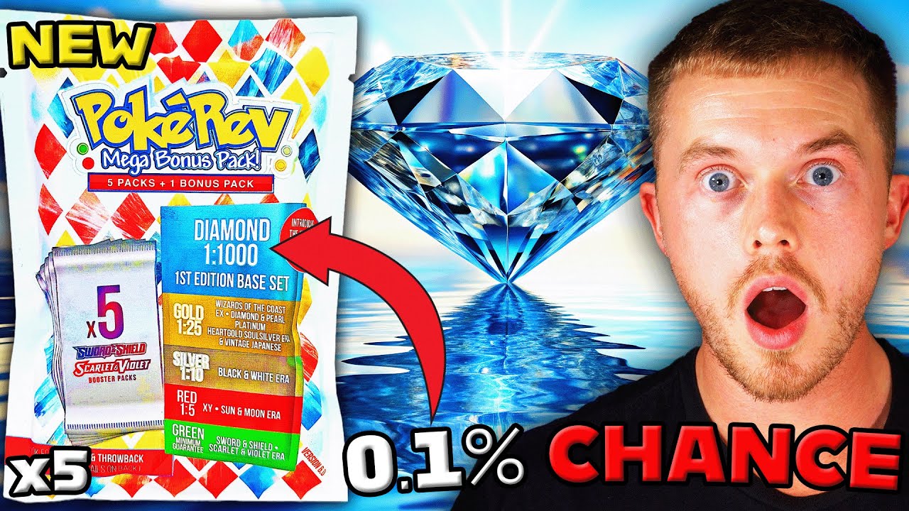 NEW PokeRev Diamond Tier Packs Have A Chance At 1st Edition Base Pack