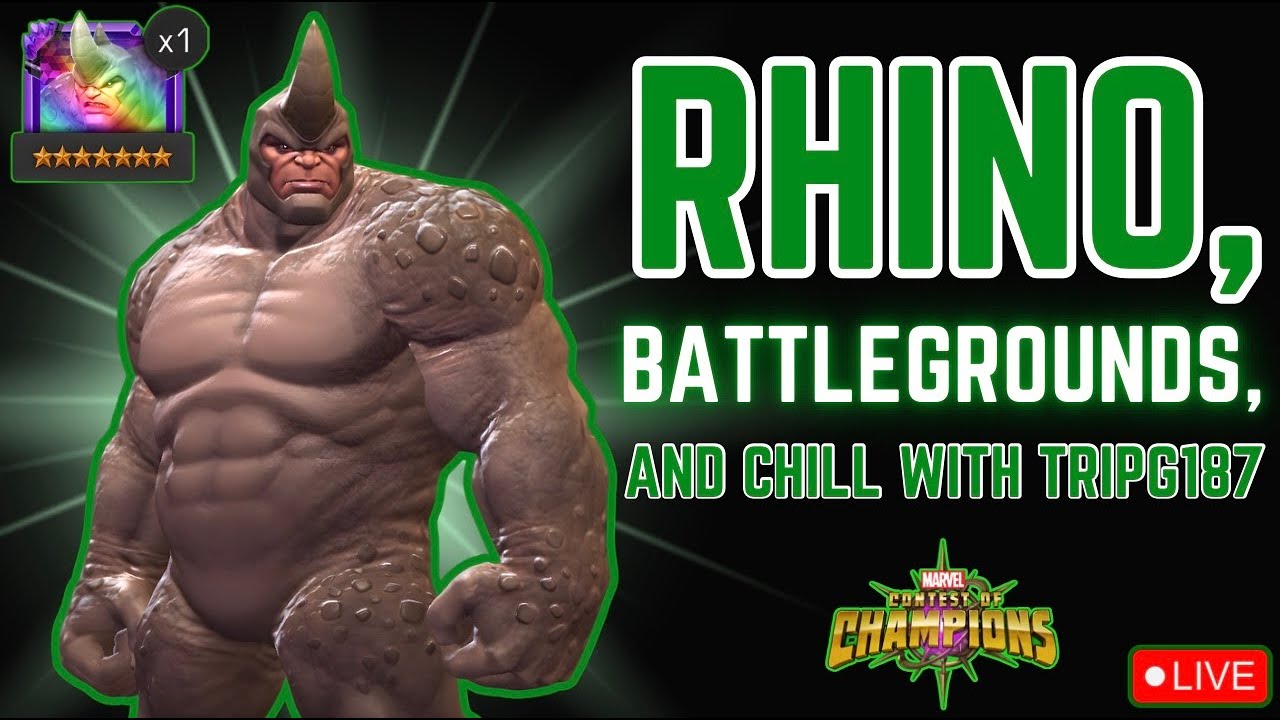 LIVE! Let's Claim Rhino, Maybe Rank Him, & Hit Up BG's! #Mcoc