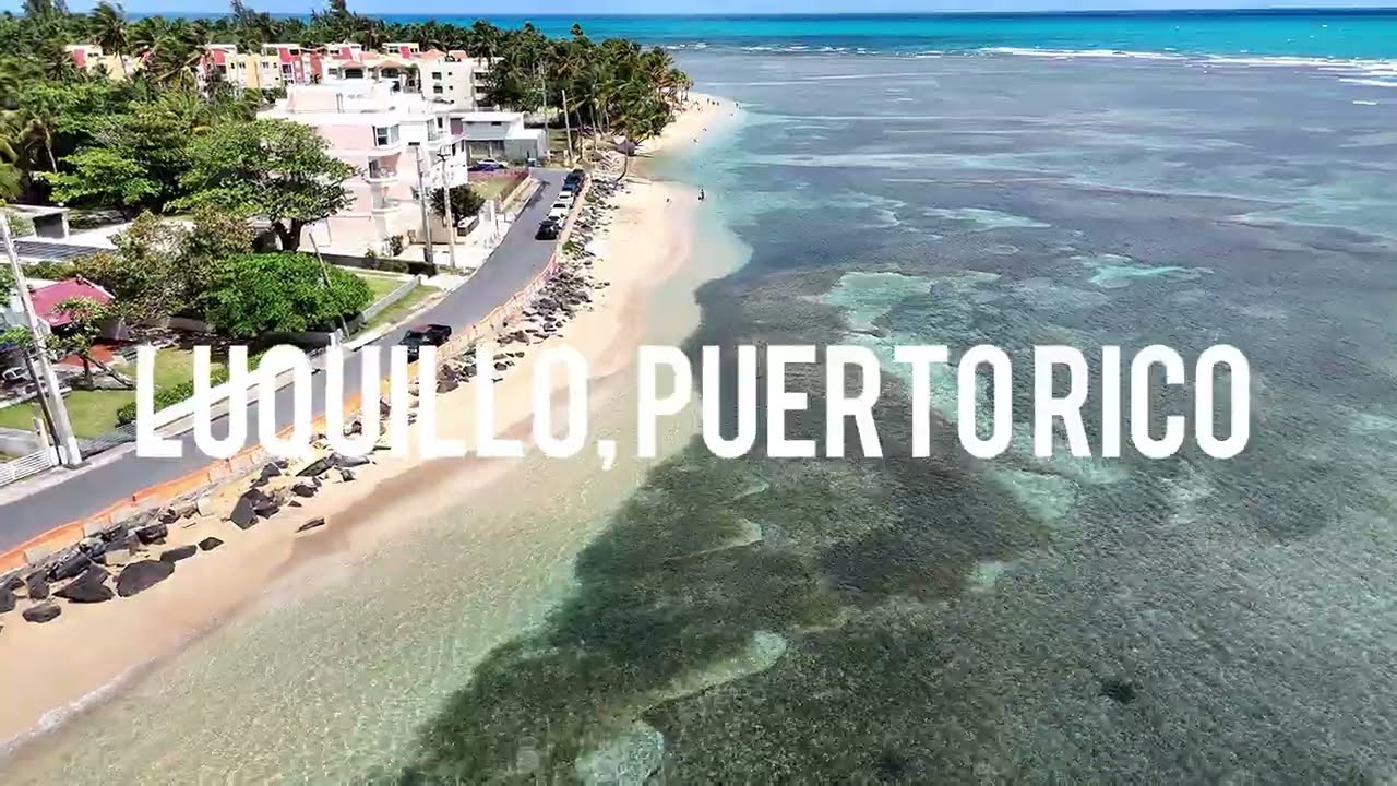 Espectacular Vista Desde El Aire Luquillo Puerto Rico 🇵🇷🏝️🤩 #puertorico #playa #amazingpuertorico 4K