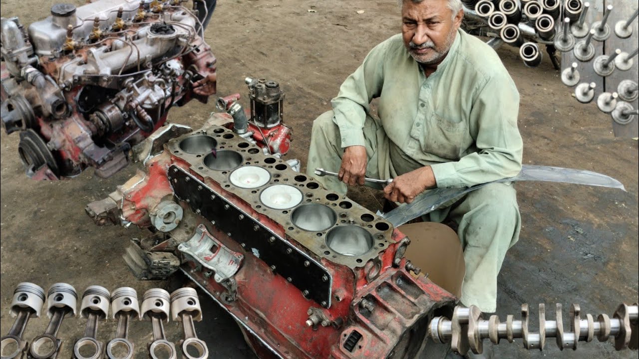 How to Rebuild Old Hino EH 700 Diesel Engine Overhauling ||