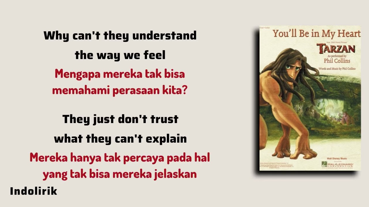 You’ll Be in My Heart - Phil Collins | Lirik Terjemahan Indonesia