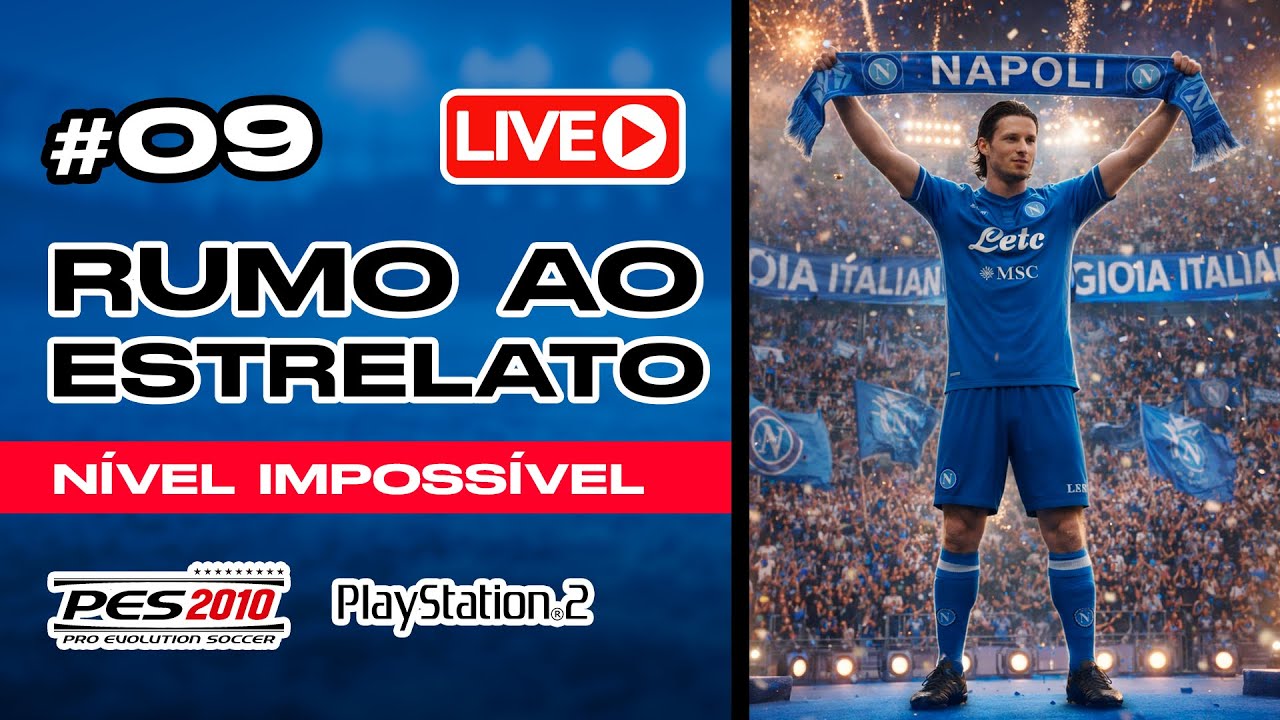 #09☄️O cometa chega em Nápoles! | Pes 2010 de Ps2 Com Mod Italiano