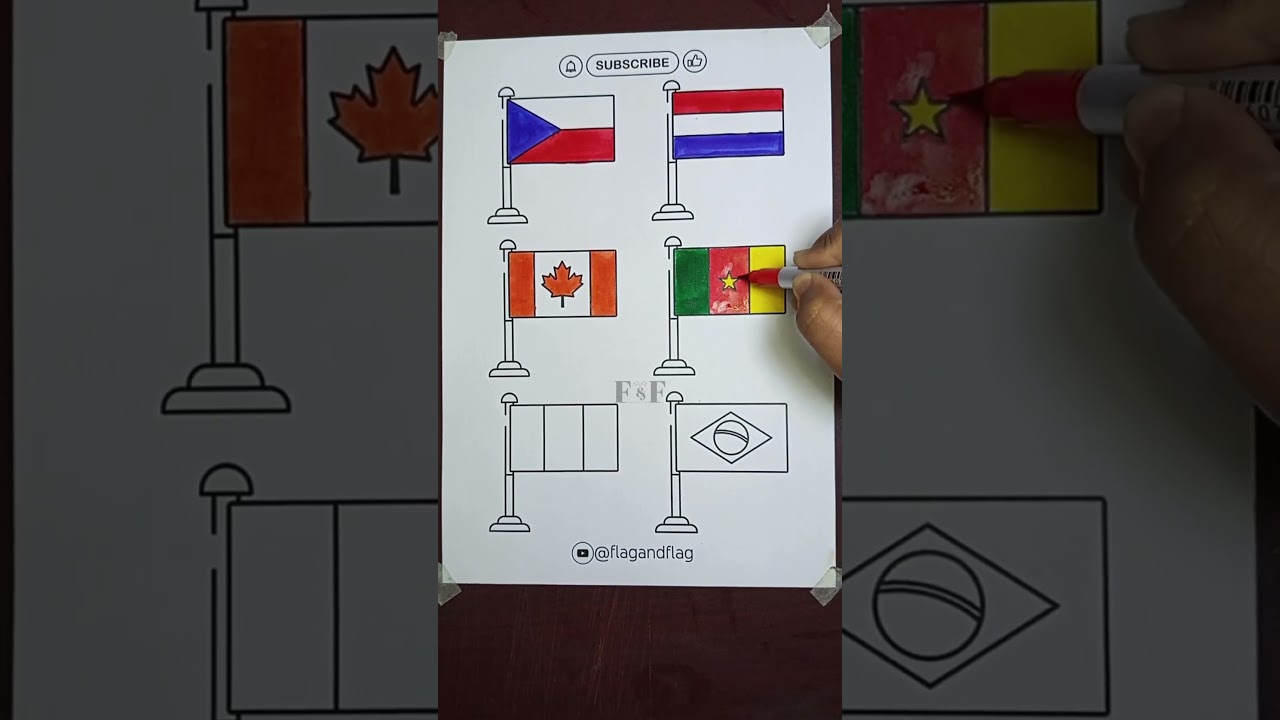 Can You Identify These 6 Flags? 🤔🏳️ #flagart #countryflag