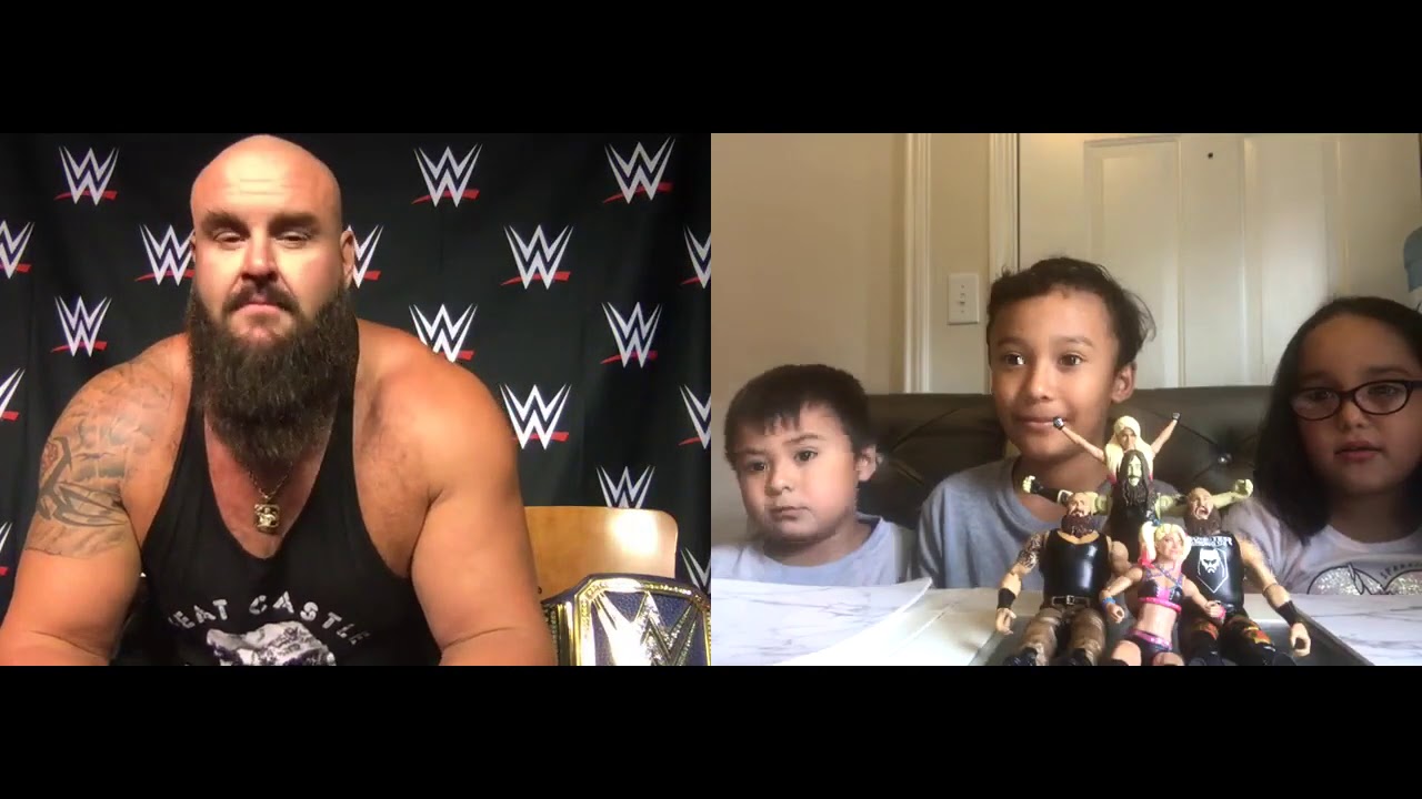 Talking to Braun strowman wwe universal champion.