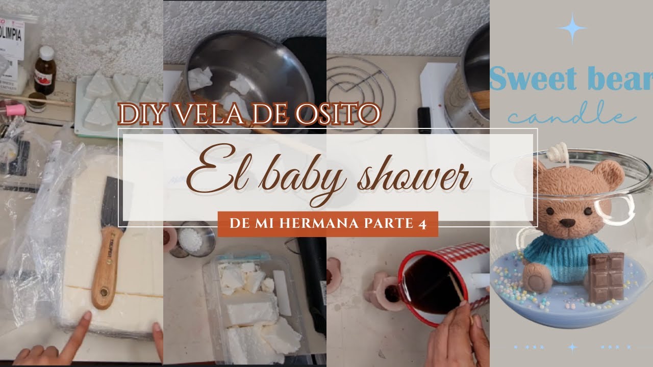 DIY Velas de osito con cera de soya 🧸 Preparando el baby shower de mi hermana 🍼 Parte 4