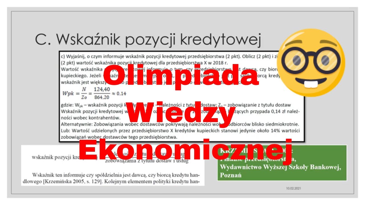 Analiza Finansowa Olimpiada Wiedzy Ekonomicznej: Należności i zobowiązania handlowe