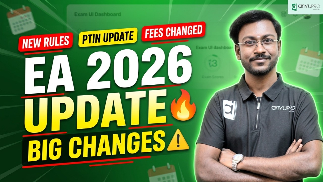 EA Exam 2026 PSI Update 🔥 | PTIN, Fees, Pattern, Passing Marks Explained (Full Guide) | Arivupro