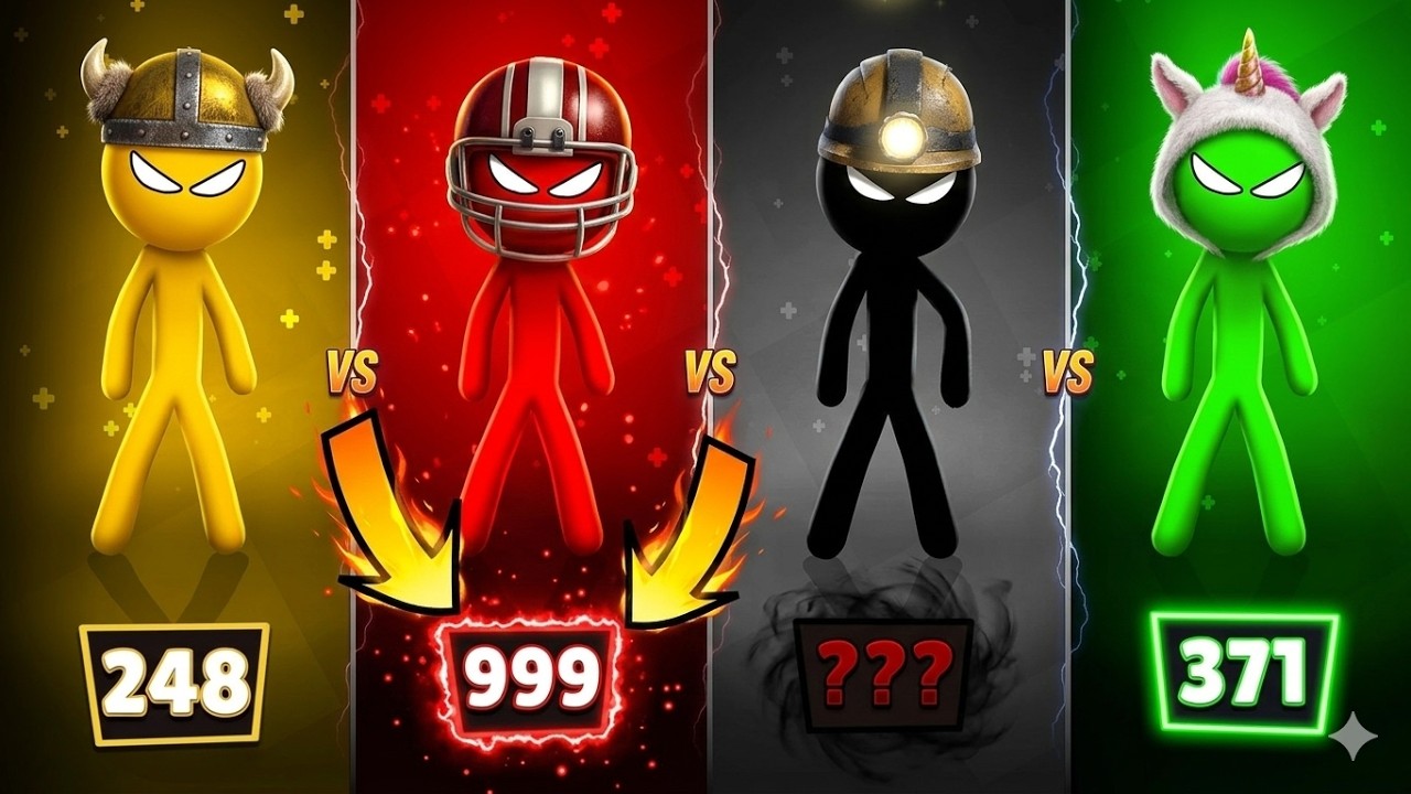 Stickman BEST MINIGAMES Tournament - Stickman Party 1 2 3 4 Player 2026