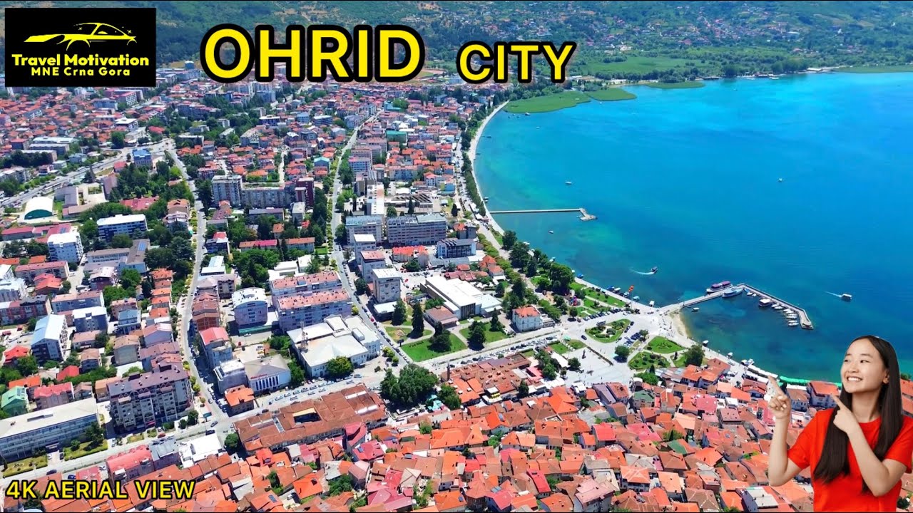 OHRID Grad iz vazduha Jul 2024 - OHRID City [4K Aerial View] North Macedonia