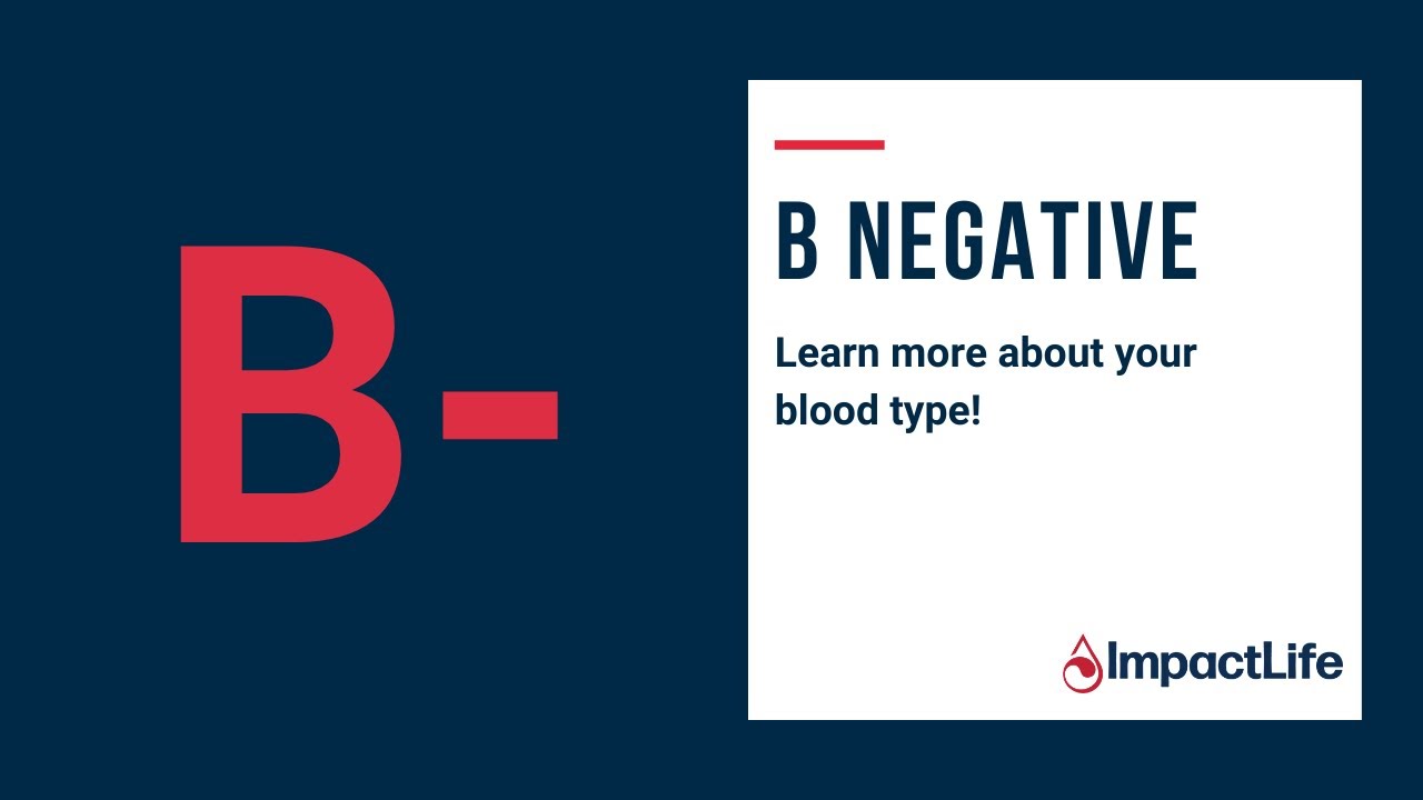 B- blood type and top ways to give. Learn more about your B negative blood type!