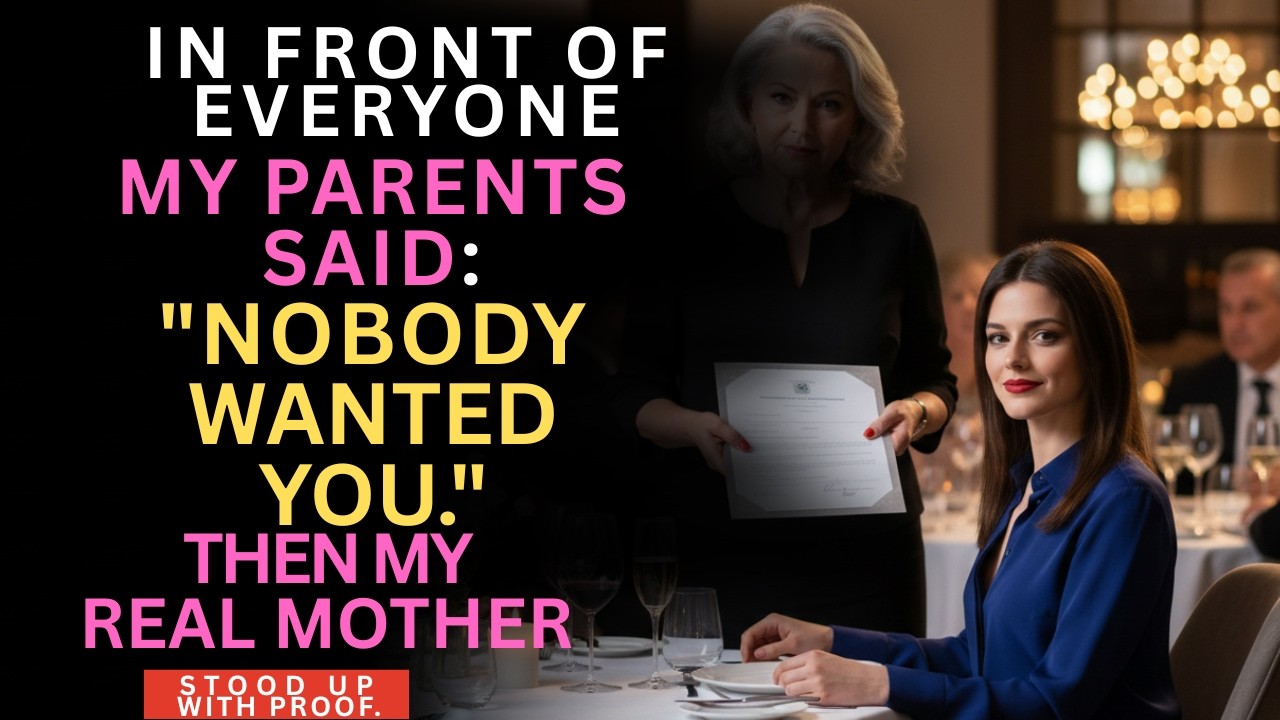 My Parents Said “Nobody Wanted You”… Then My Real Mother Stood Up With Proof Behind Them