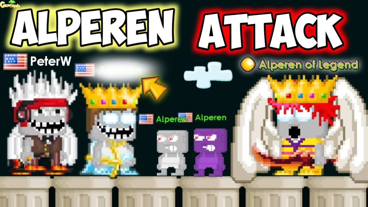 100 Alperen Soldier Attack Youtubers!! ( PeterW And More Youtubers ) | GrowTopia