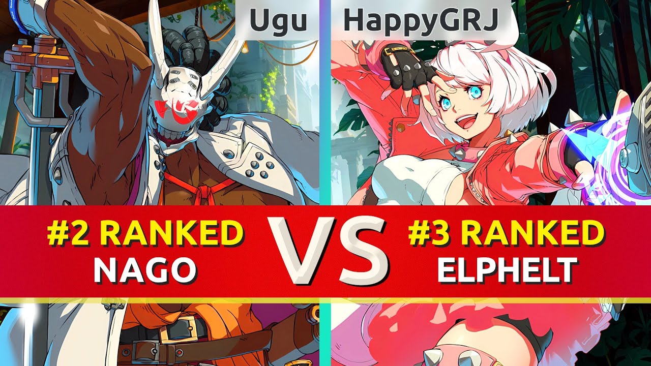 GGST ▰ Ugu (#2 Ranked Nagoriyuki) vs HappyGRJ (#3 Ranked Elphelt). High Level Gameplay