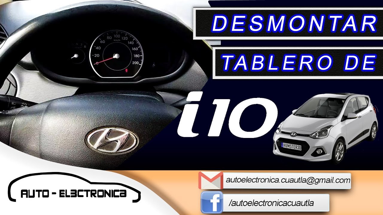 Como desmontar tablero de instrumentos  Hyundai  i10 2014