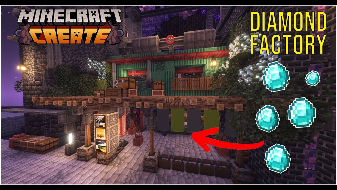 I Built the DIAMOND&nbsp;Factory&nbsp;in Minecraft Create&nbsp;Mod!