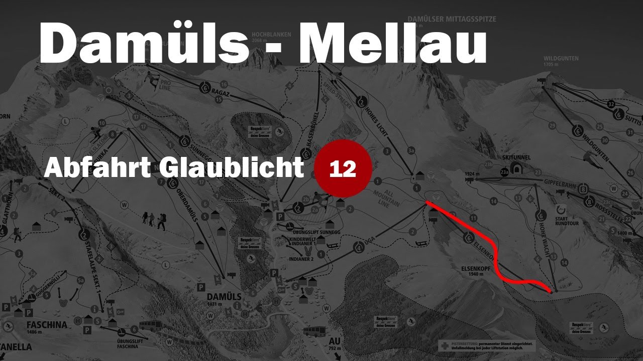 DAM&Uuml;LS-MELLAU. Skirun Abfahrt Glaublicht (12)【DJI Pocket 2 | 4K/30FPS 】