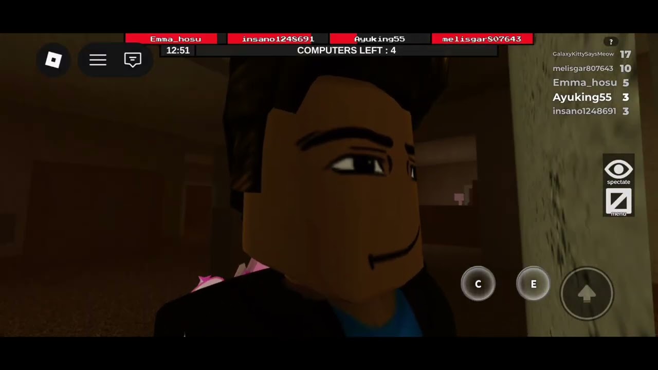Playing Roblox Flee the facility (^.^)