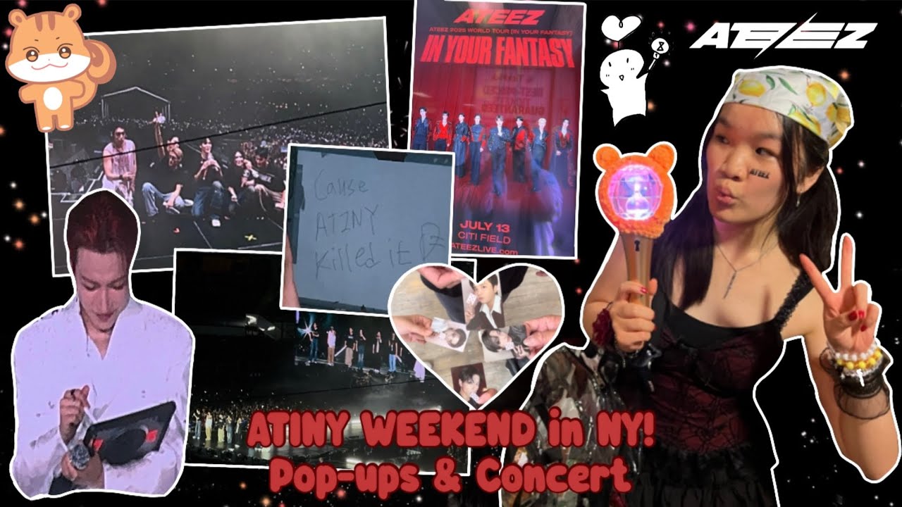 ATEEZ NYC POPUP & 2025 WORLD TOUR [IN YOUR FANTASY] CONCERT in NEW YORK! | Vlog 2