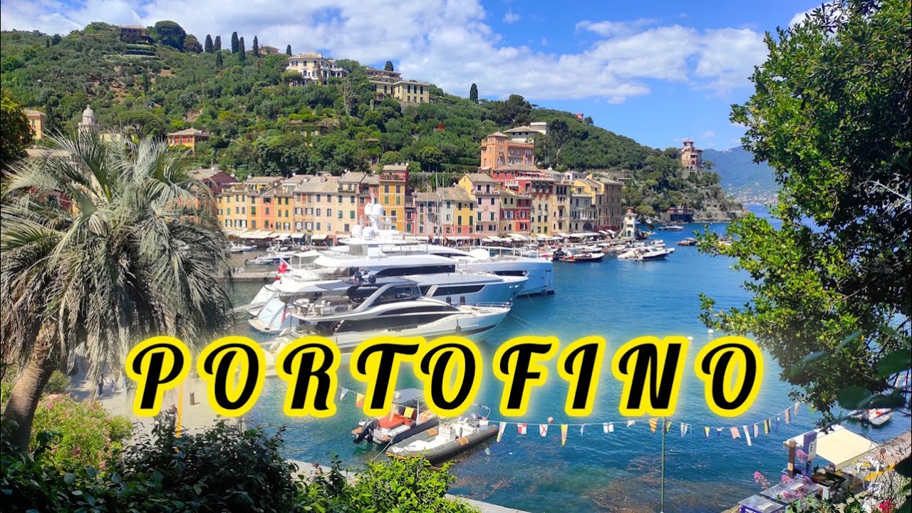 PORTOFINO ,Walking Tour of the City and the old port,4k video.
