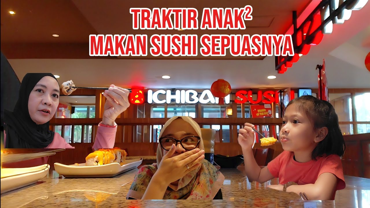 Traktir anak² makan sushi sepuasnya