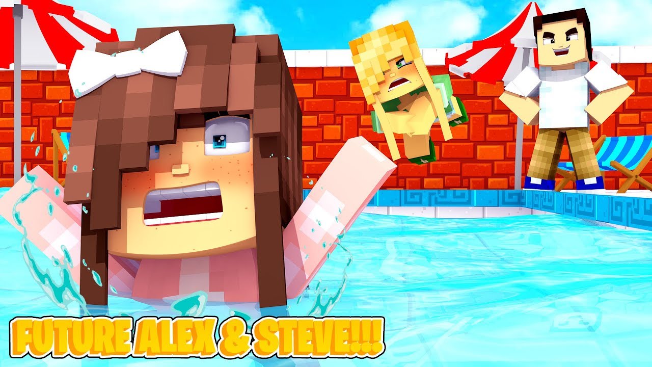 Minecraft ALEX'S BABY DAUGHTER DROWNS - WHO PUSHED HER INTO THE POOL?