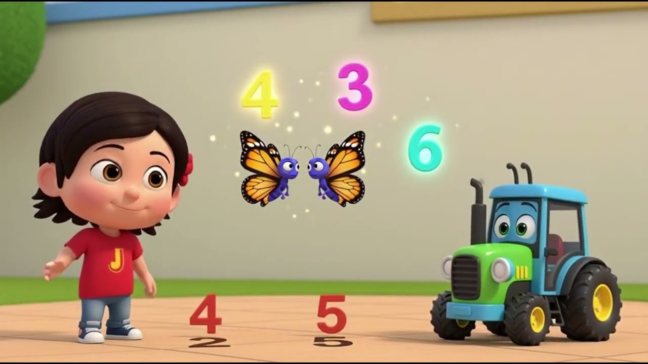 Baby Tractor Meets the Butterfly Twins | Nursery Rhymes & Kids Songs