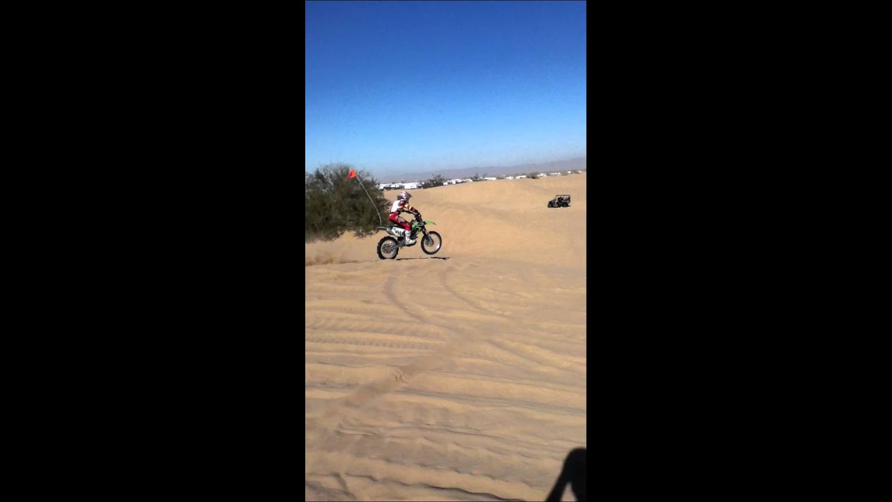 Buddy jumping  on his  250 at glamis New years 2012