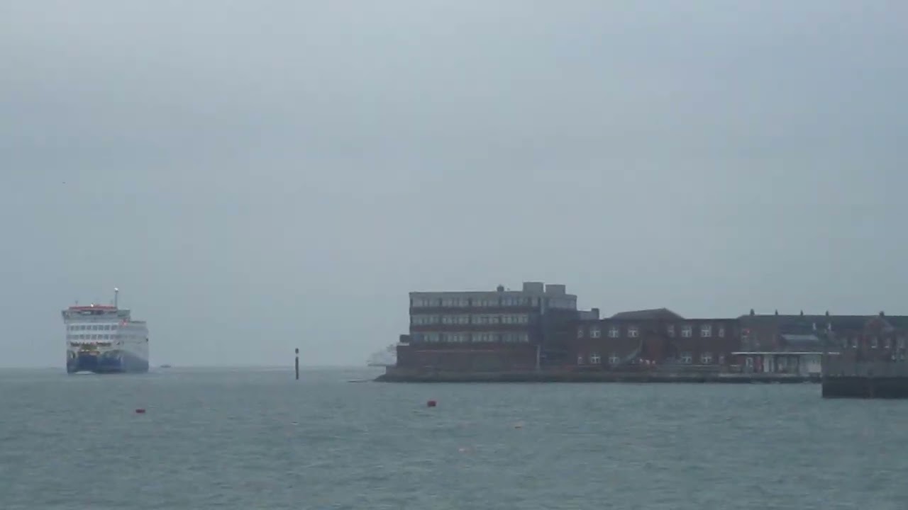 Hybrid Car Ferry And Wight Link Car Ferry In Portsmouth