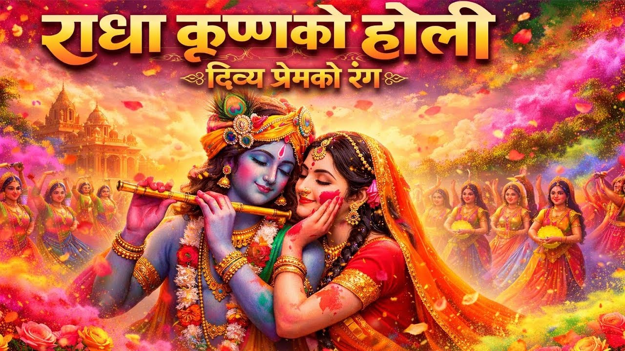 राधा कृष्णको होली 🌸 | Radha Krishna Holi Bhajan 2026 | Divine Holi Song | Krishna Bhajan |
