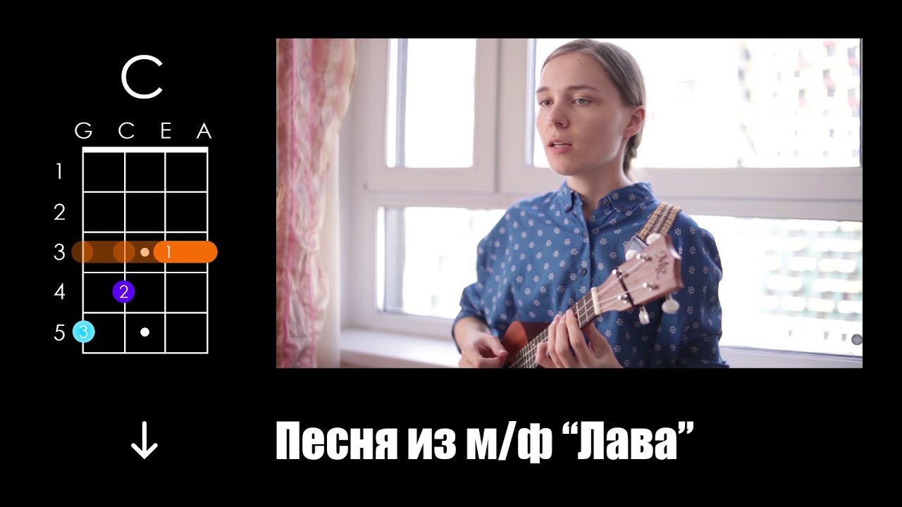 Укулеле разбор песни из м/ф Disney «Лава»
