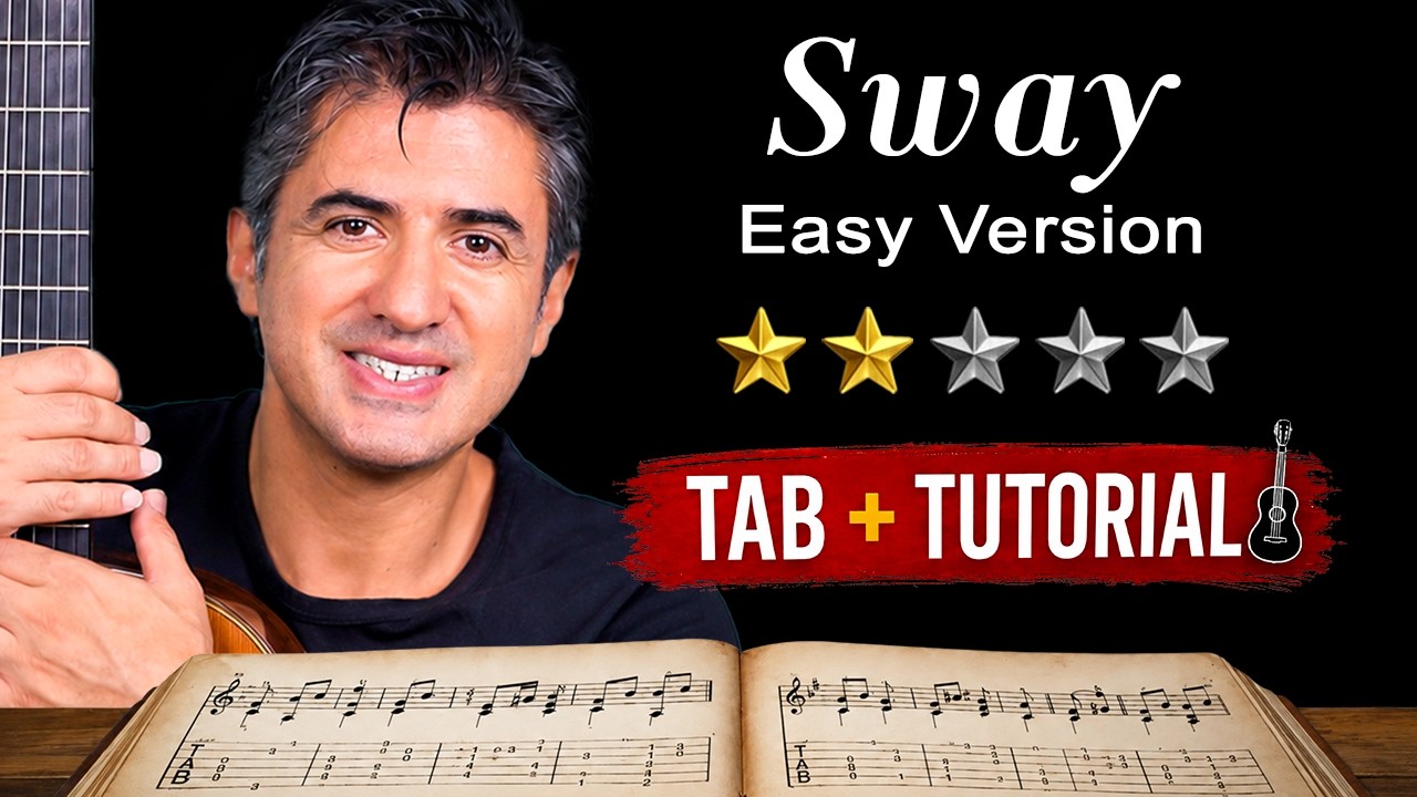 Sway Easy Version for Beginners | Fingerstyle Tutorial + Sheet & Tab