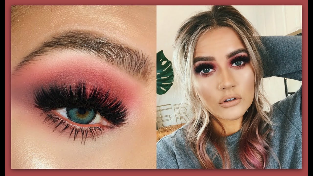 Red smokey eye makeup tutorial | Rainbow week | EmmasRectangle