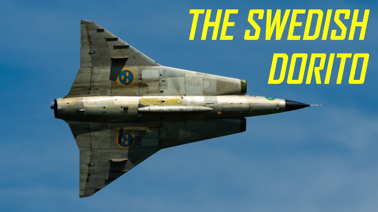 Saab Sk35C Draken DISPLAY - THE SWEDISH DORITO!