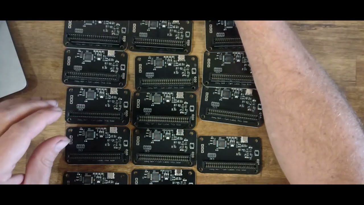 Joey64 cart dumper programming, assembling and testing for HighScoreTechSupply's next shipment