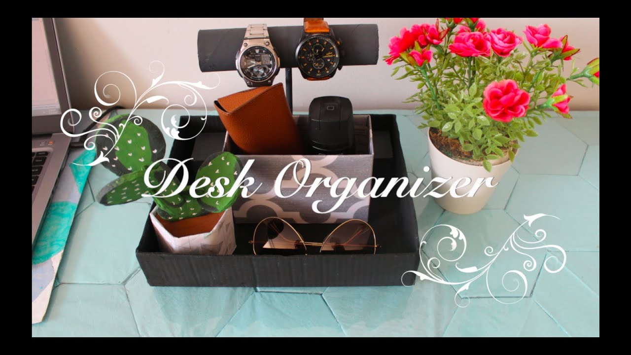 Cardboard Desk Organizer || Recycling Paper rolls and Cardboard boxes