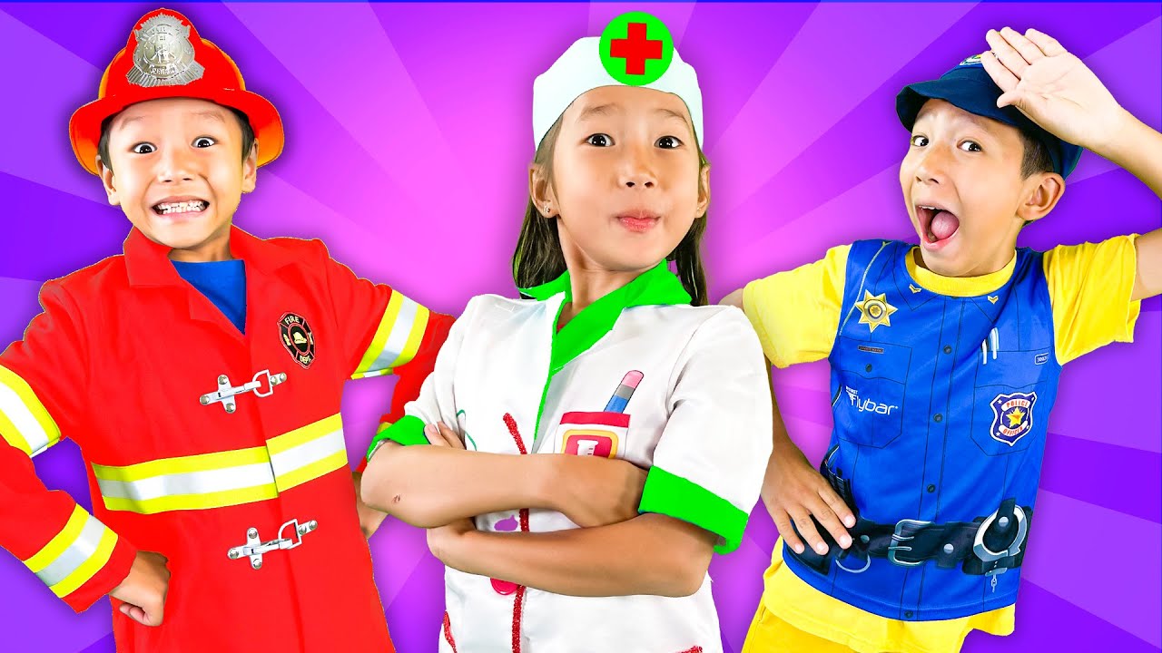 Policeman, Doctor and Fireman Song | Rescue Team Song + More Kids Songs