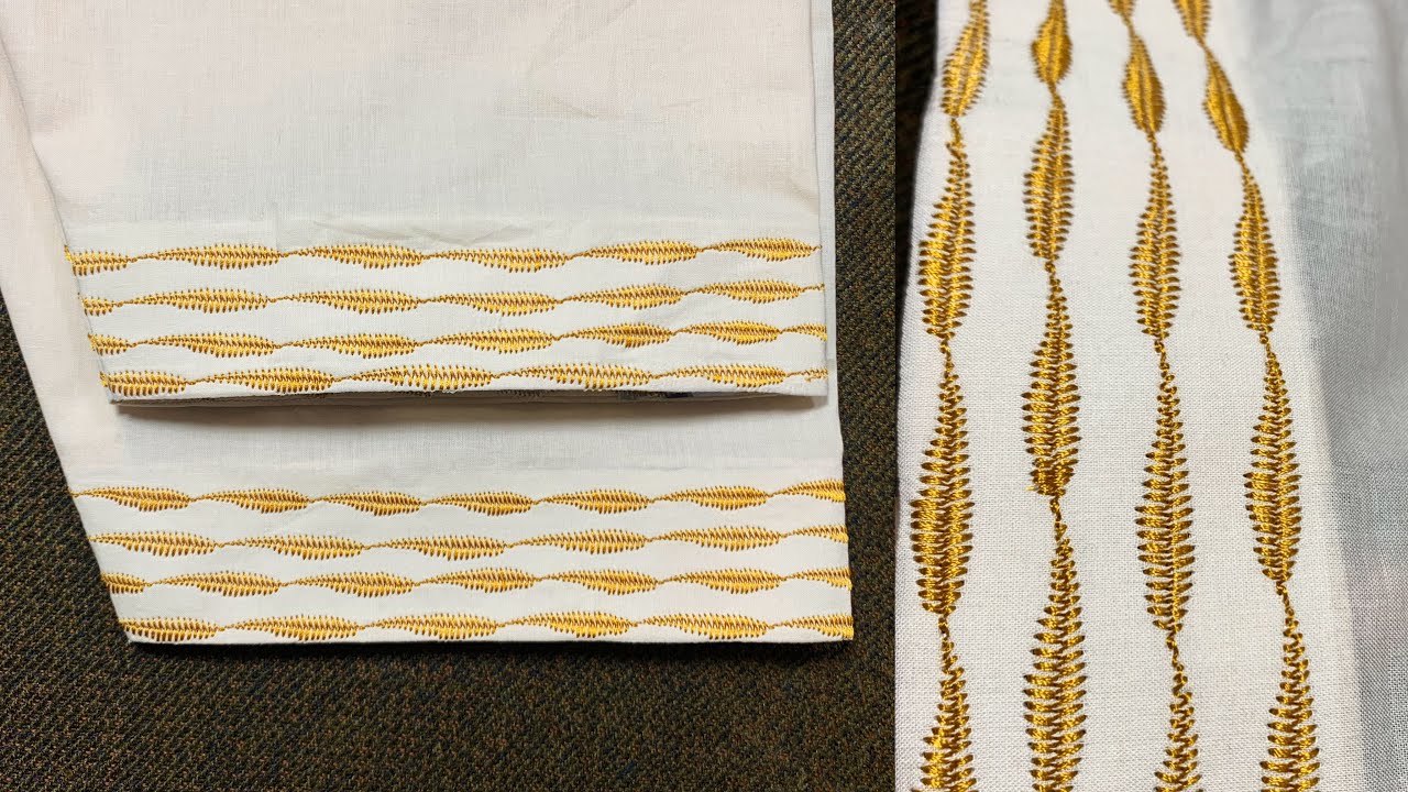 Salwar Poncha design | Janome machine embroidery 