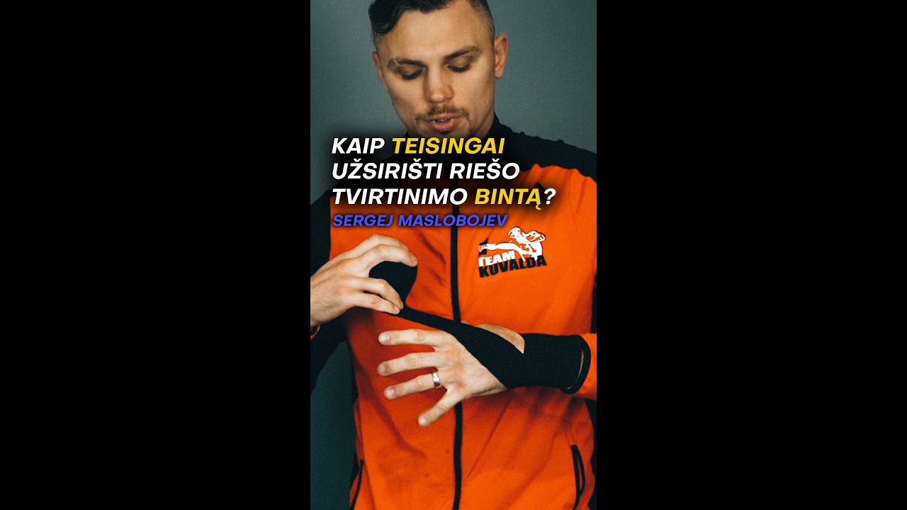 Kaip teisingai užsiri&scaron;ti rie&scaron;o tvirtinimo bintą?