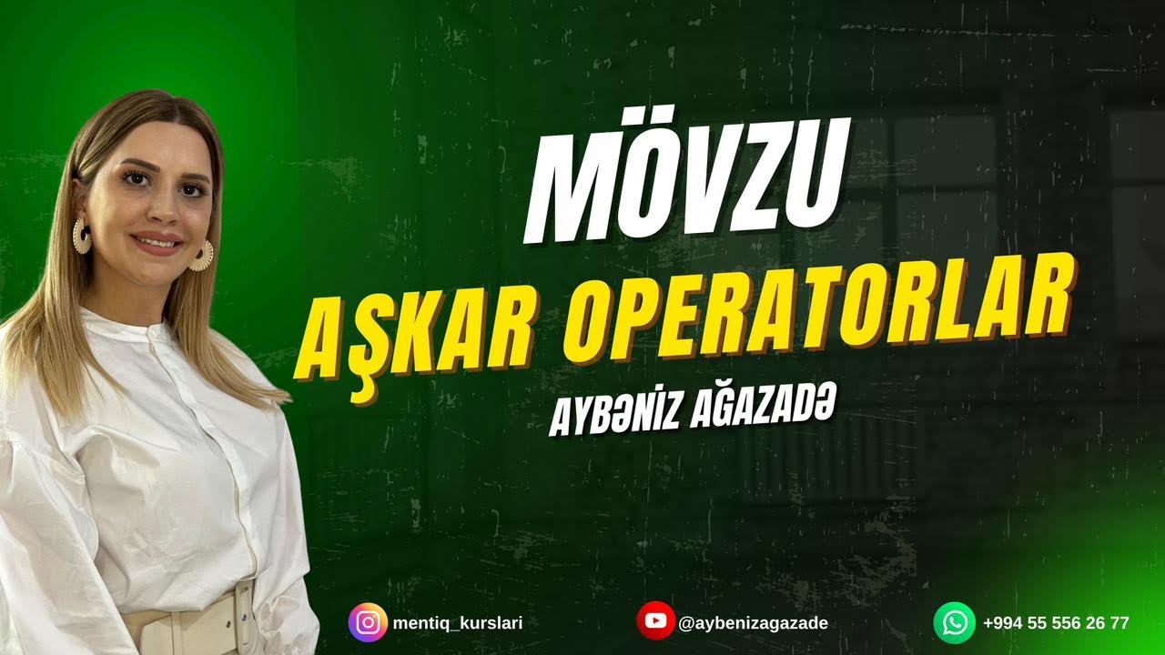 Mövzu--AŞKAR OPERATORLAR(l hissə)✌🏻