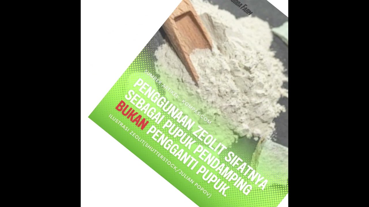 Yuk, Mengenal Zeolite, Sang Material Anorganik Multifungsi dalam Bidang Pertanian